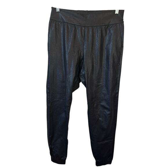 COMMANDO Faux Leather Joggers Size Medium Revolve Luxe Minimalist Quiet Luxury - Picture 2 of 9